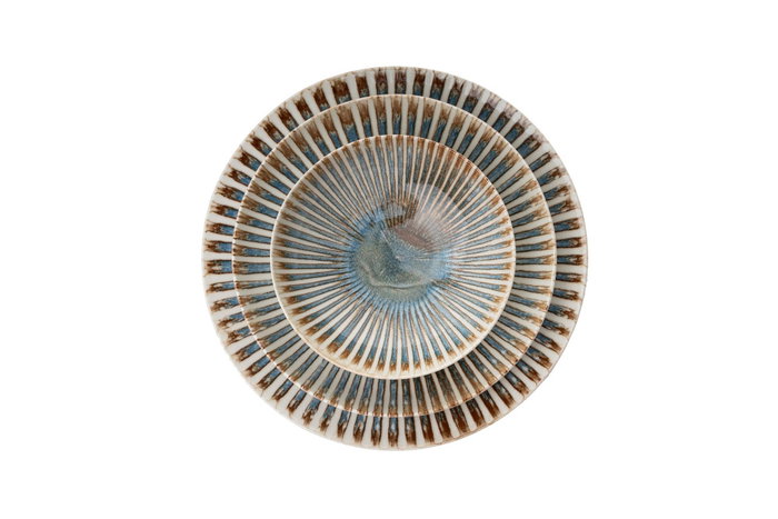 Hermia GBSATN24Y4R16463 Vajilla de Porcelana 24 Piezas Apta Lavavajillas y Microondas